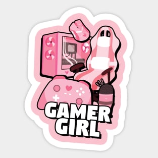 Cute Gamer Girl Sticker